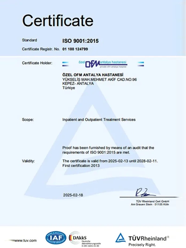 ISO 9001:2015 Quality Management Certificate